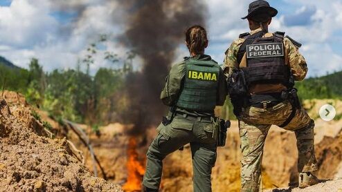 GARIMPO ILEGAL - PF participa de operação para retirada de garimpeiros ilegais na Terra Indígena Kayapó, no Pará 

